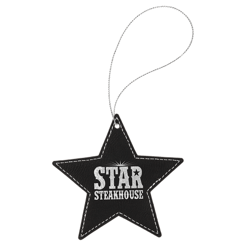 Personalized Star Ornament with Strings with Gold String - 8 Colors
