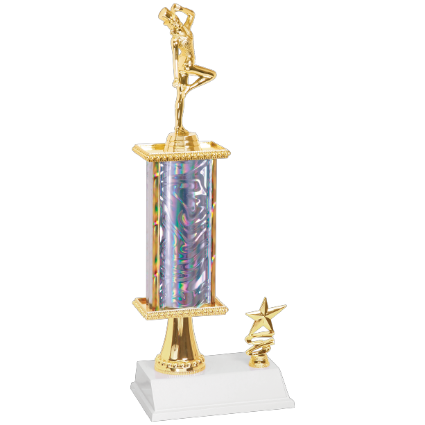 White Base Column Trophy | Profile Column Trophy | Laser Etched, LLC