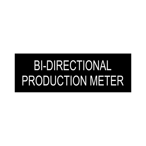 1x3, Bi-Directional Production Meter- Black background, white letters
