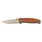 4 1/2" Wood Button Lock Folding Knife