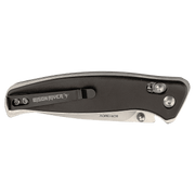 4 1/2" Black Button Lock Folding Knife with Clip