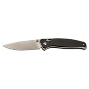 4 1/2" Black Button Lock Folding Knife with Clip