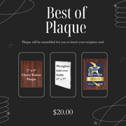 Best of the Best Plaque with plexiglass fold over