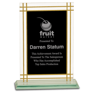 7 1/2" Contemporary Glass Full Border Award