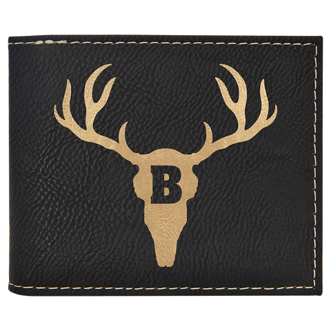 Leatherette Bi-Fold Wallet w/Flip ID Display