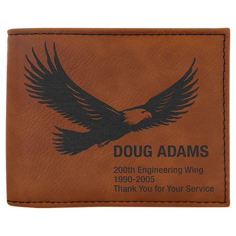 Leatherette Bi-Fold Wallet w/Flip ID Display