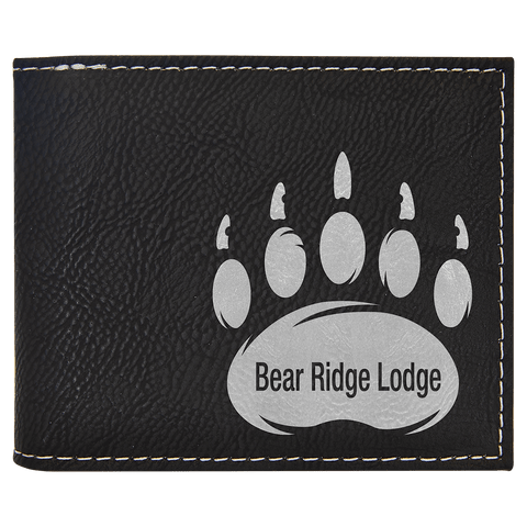 Leatherette Bi-Fold Wallet w/Flip ID Display