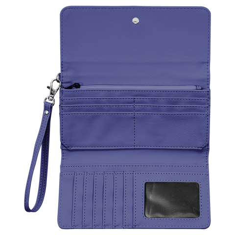 7 1/2" x 4" Leatherette Wallet with Strap