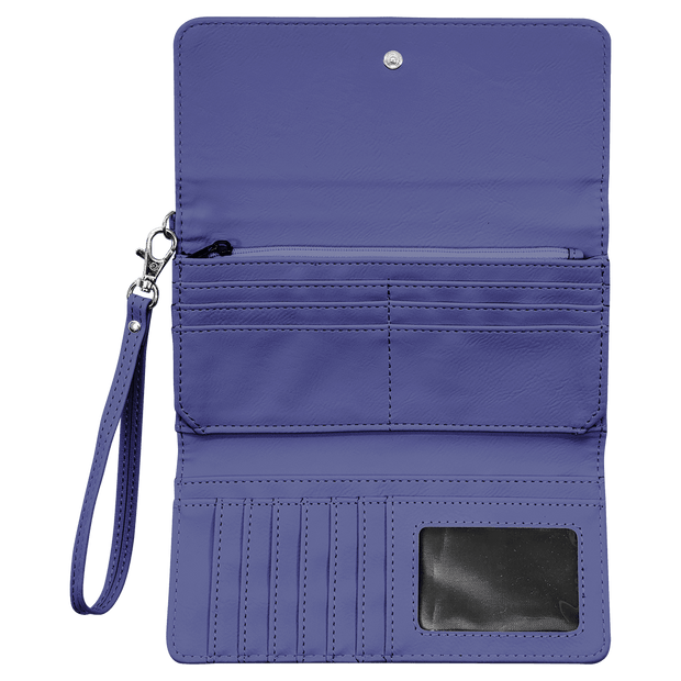 7 1/2" x 4" Leatherette Wallet with Strap