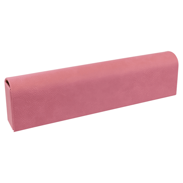 9 3/4" x 2 1/2"  Engraved Leatherette Pill Box