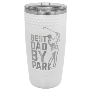 Polar Camel 20 oz. White Golf Tumbler with Dimples and Slider Lid