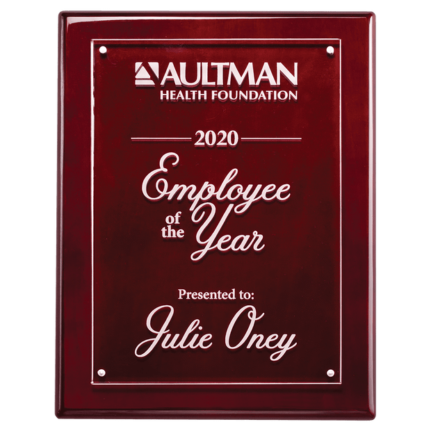 Rosewood High Glass Plaque with Acrylic Engraving Plate