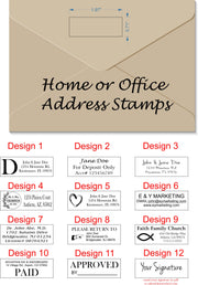Personalized custom stamps, signature stamps,  business.  Pre-inked Brother