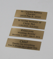 Personalized Engraved Plate/ Multiple Size Options/ Gold Brass Engraved Black for your custom projects and labels/ Adhesive Backing