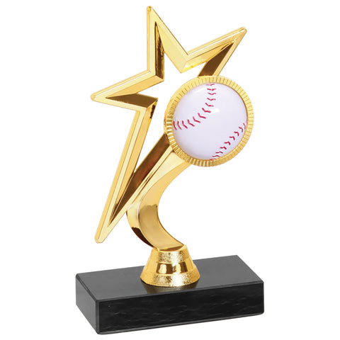 7 1/2" Gold Star Baseball Trophy