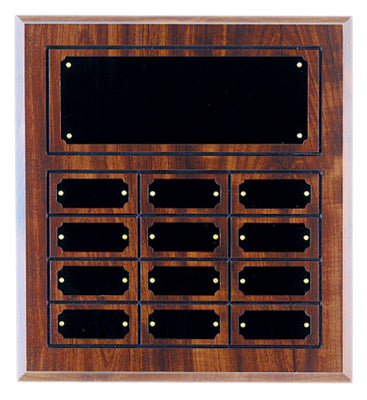 Cherry Finish Grooved Completed Perpetual plaque - 3 Sizes Available