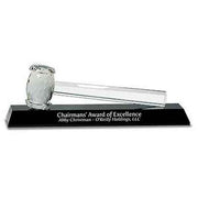 Crystal Gavel Award | Black Base Crystal Gavel | Laser Etched, LLC