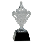 OPTIC CRYSTAL CUP AWARD ON BLACK PEDESTAL BASE (14")