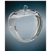 Crystal Flat Apple | Crystal Apple with Flat Face | Laser Etched