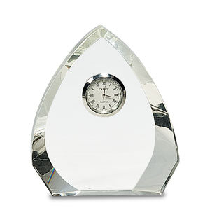 CLEAR ROUND CRYSTAL WITH CLOCK ROUND OR ARCH STYLE