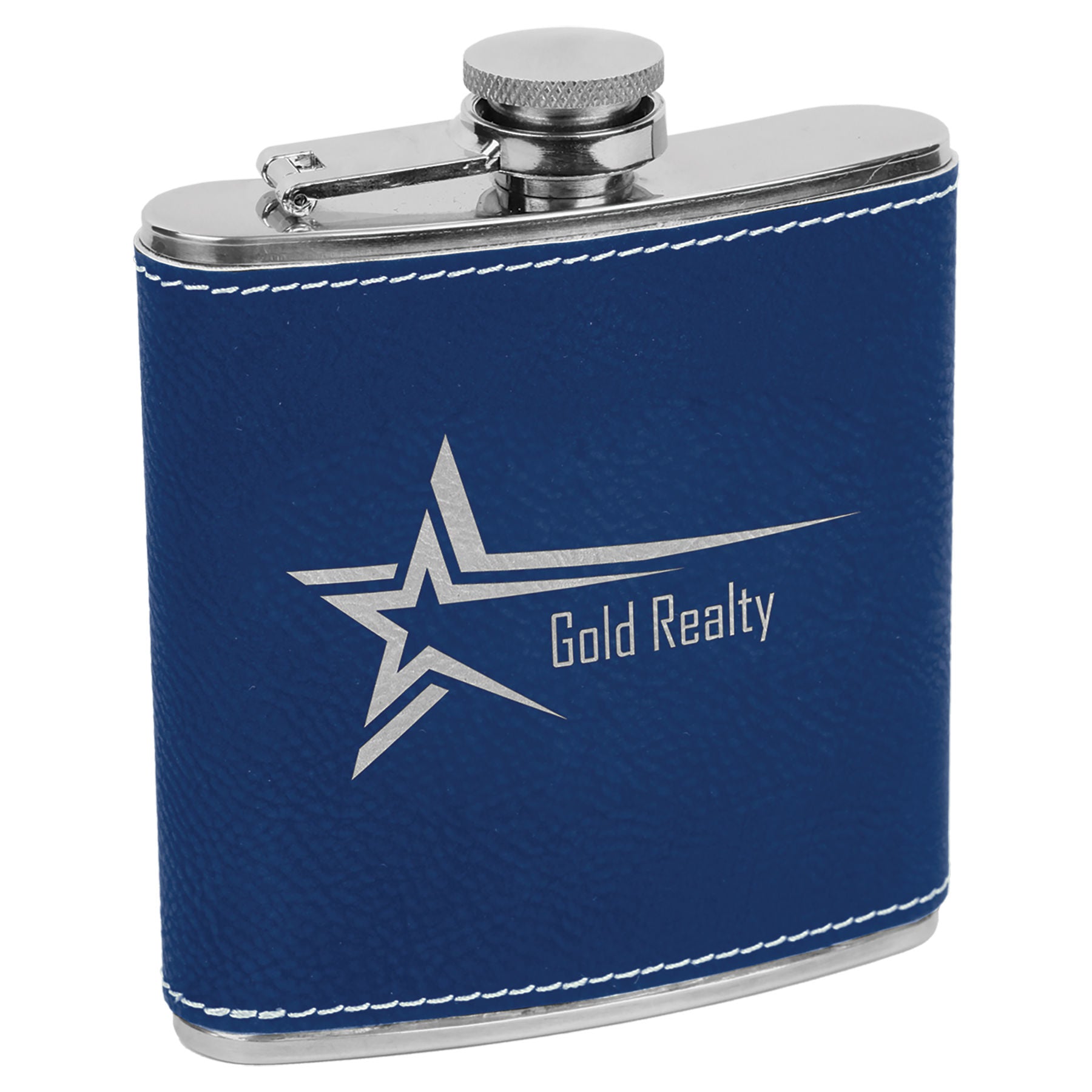 Laserable Leatherette Stainless Steel Flask – Laser Etched