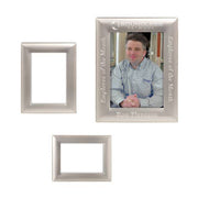 Metal Smooth Black or Silver Photo Frame with Glass Insert
