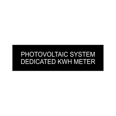 1x3.5 Photovoltaic System Dedicated KWH Meter Black background, white letters