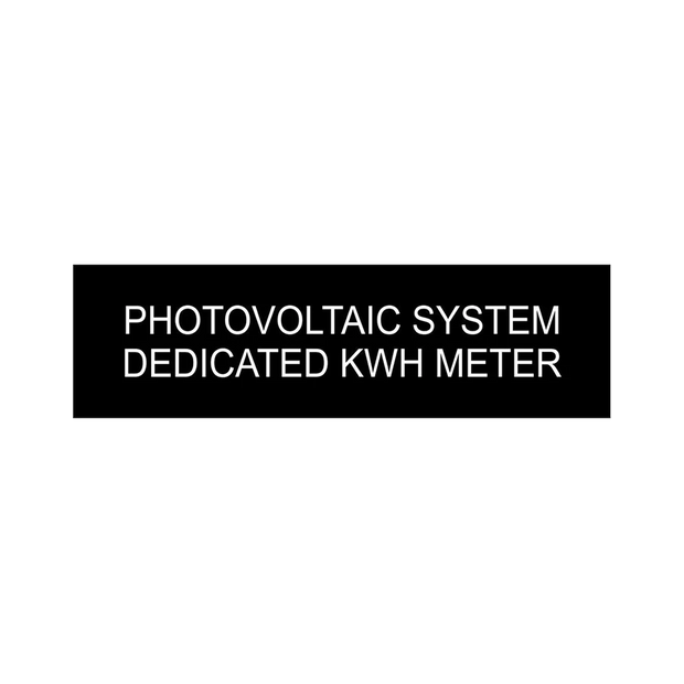 1x3.5 Photovoltaic System Dedicated KWH Meter Black background, white letters