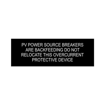 1x3 PV Power Source Breakers Black background, white letters