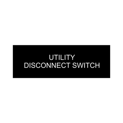 1x3, Utility Disconnect Switch - Black background, white letters