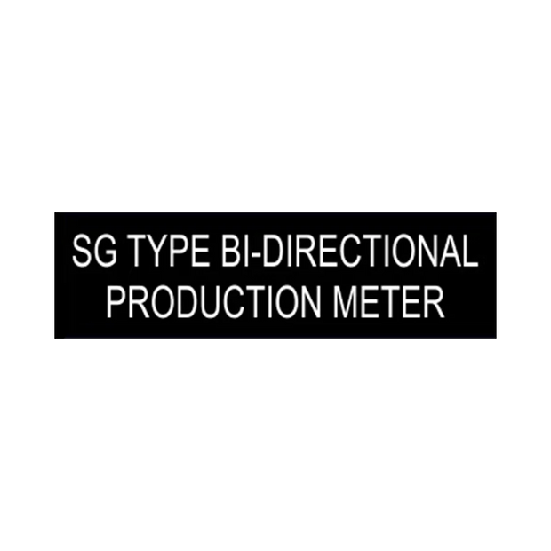 1x3.5 SG Type Bi-Directional Production Meter, Black engraves White