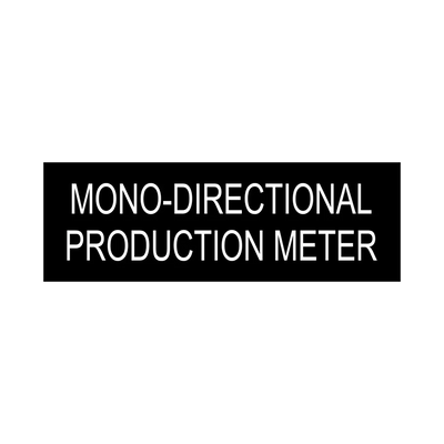 1x3, Mono-Directional Production Meter, Black engraves White