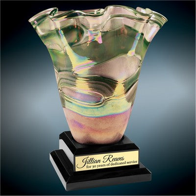 Blown Glass Vase | Art Glass Vase | Laser Etched, LLC