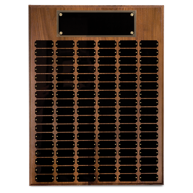 Step Edge Genuine Walnut Completed Perpetual plaque - 9 Sizes Available
