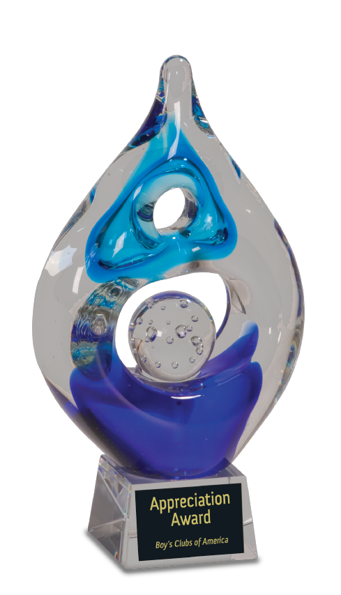 8 1/2" Winner Art Glass