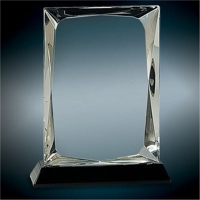 Clear Crystal Rectangle on Black Base