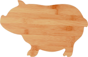 Bamboo Pig Shaped Board | Pig Cutting Board | Laser Etched, LLC