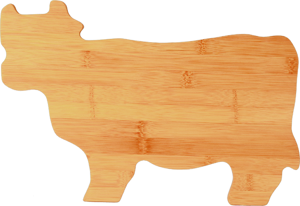 Cow Shaped Cutting Board | Bamboo Cow Board | Laser Etched, LLC