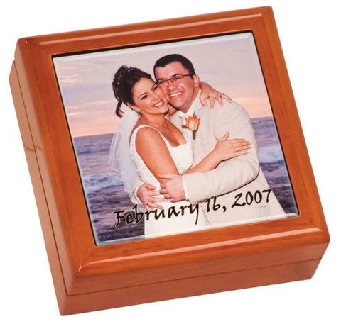 Brown Gift Box with Personalized Ceramic Tile