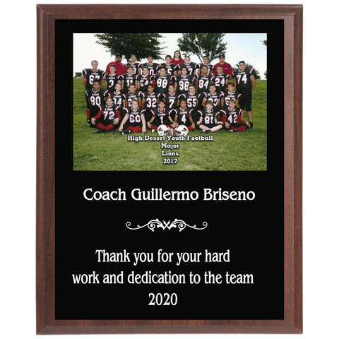 Coach Plaque - Team Photo - 8" x 10"