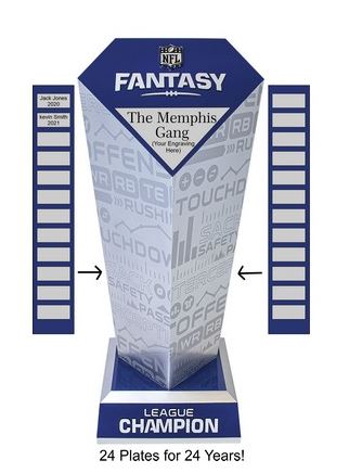 Fantasy Football Trophy | Beautiful Football Trophy | Laser Etched