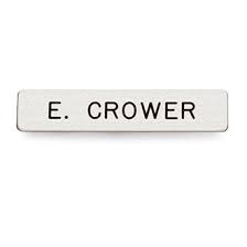 3/8" x 2 1/4" Engraved Metal Name Badges with Clutch Backing, Gold or Silver