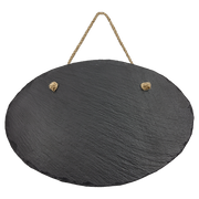 Personalized Oval Slate Decor with Hanger String - Two Sizes Available